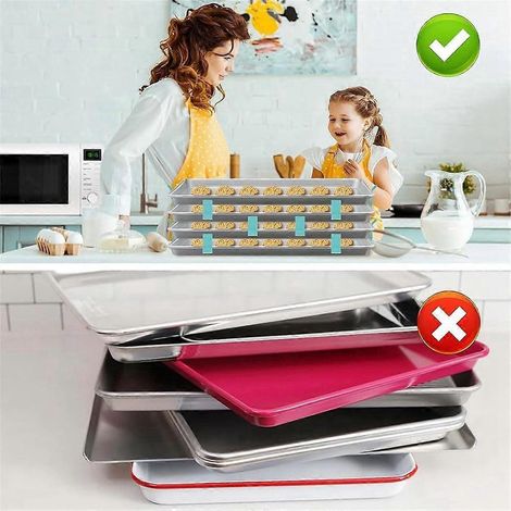 Empileur de plaques de cuisson, support de stabilisation pour plaques de cuisson, empileur de plaques (comme illustré)