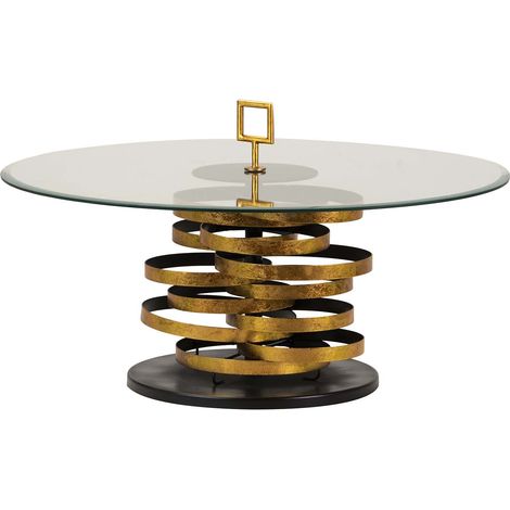 Yuku Goldener Kristallmetall-Beistelltisch 92X92X50Cm (1/5)