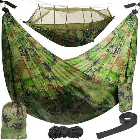 Hamaca Turística Santiago Army 260x140cm Red