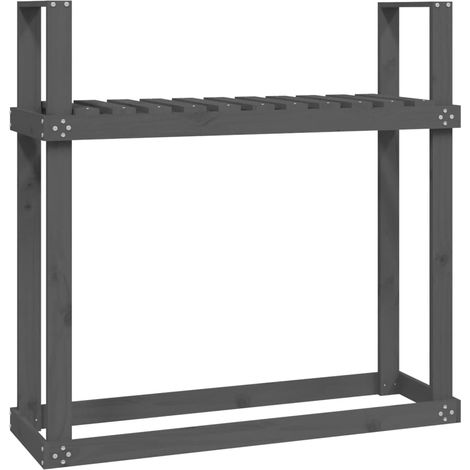 Maison Exclusive - Support pour bois de chauffage Gris 110x35x108,5 cm Bois de pin