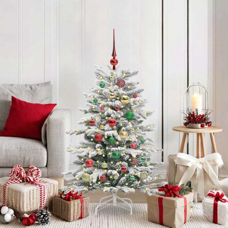 Künstlicher klappbarer Weihnachtsbaum Weiß 120 cm PE und PVC