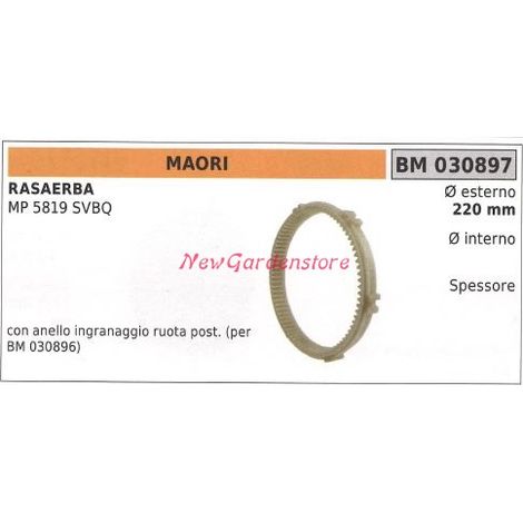 Tapa de rueda delantera de cortacésped MAORI MP 5819SVBQ 030897