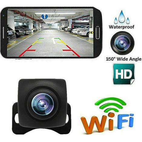 Caméra de recul WiFi grand angle avec vision nocturne Starlight, rétroviseur électronique, caméra vidéo de surveillance en temps réel, noire (1/4)