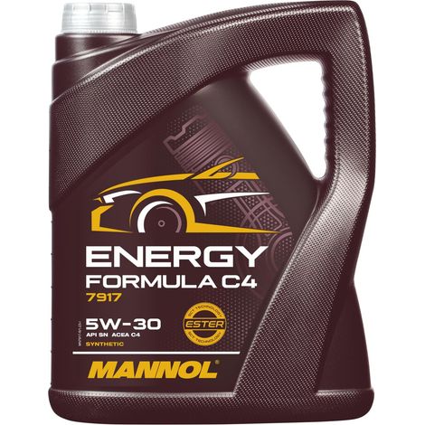 Mannol – Huile moteur Energy Formula C4 5W-30 – Bidon 5 litres – Compatible Renault RN0720, DPF, GPL – MN79175