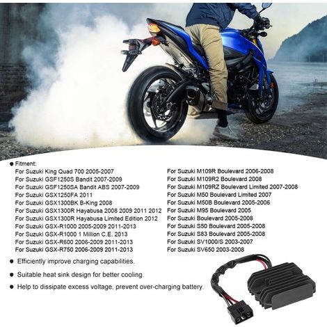 Motorrad-Regler-Gleichrichter kompatibel mit Suzuki SV650 GSF1250S M109R