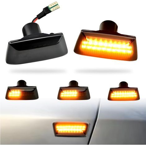 luci di posizione laterali dinamiche a LED, con lampeggio sequenziale, compatibili con Opel Insignia, Astra H, Zafira B, Corsa D e Chevrolet Cruze. (1/5)