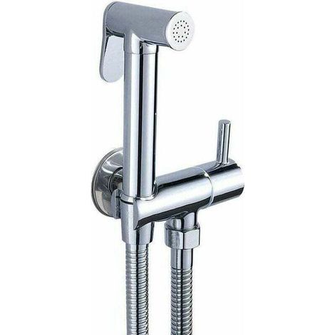 Ensemble WC avec bidet et mitigeur. Douchette thermostatique en laiton chromé, pommeau de douche anti-brûlure. Ensemble WC avec détendeur et inverseur. (1/5)