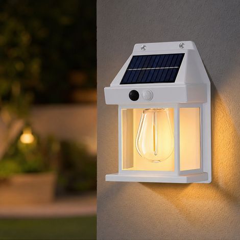 Applique murale solaire LED étanche IP65, détection de mouvement 5-10m, 3 modes, lumière chaude, batterie 2000mAh, sans fil pour jardin (1/5)