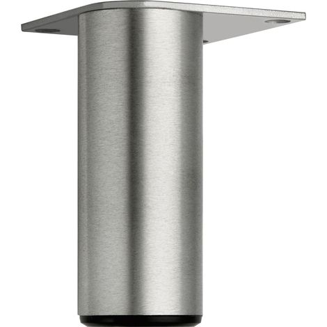 Dekorfuß Fuß fix, ø 40 mm, Länge 190 mm, Aluminium gebürstet