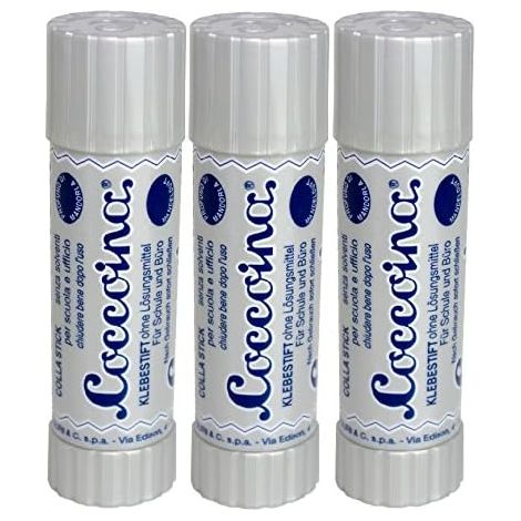 Bâton de colle sans solvant / parfum d'amande / bâton de colle moyen (3 x 20 g) / pour toutes les occasions (1/5)
