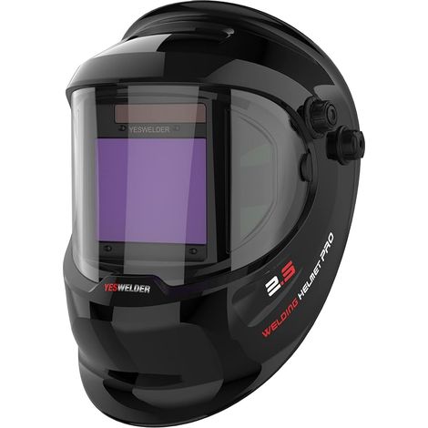 Máscara de soldadura YESWELDER de 10x8,2 cm, color real, oscurecimiento automático, con visión lateral, 4 sensores, tonalidad 4/5-9/9-13, para soldadura TIG, MIG y corte por arco. (1/5)