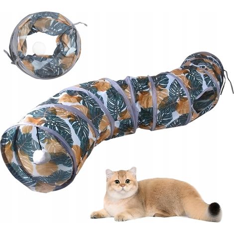 LANGER CRUMBLE-KATZENTUNNEL MIT BALL, FALTBAR, 125cm (1/5)