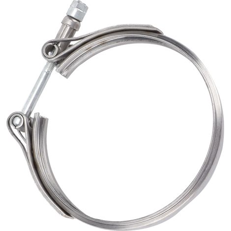 Collier de serrage en V pour échappement de turbocompresseur automobile 186917 109‑114 mm / 4,3‑4,5 po, compatible avec Holset HX52 HX55 (1/5)