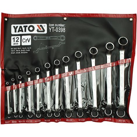 Yato Set di chiavi miste cromate 12 pezzi 6-32 mm