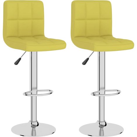 Taburetes de cocina 2 unidades tela verde vidaXL (1/5)