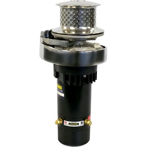 Guindeau électrique 1000w 12V - alu - 8mm DIN/ISO vertical avec poupée - ORANGEMARINE -