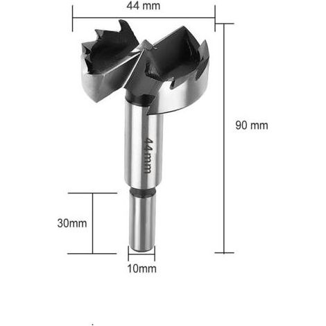 Mèche Forstner Diamètre 44mm Pour Bois-Foret Forstner Pour Bois Durs-Foret à Bois à Manche Rond Tranchant Et Durable-Diamètre 44mm Mèches Forestières (1/4)