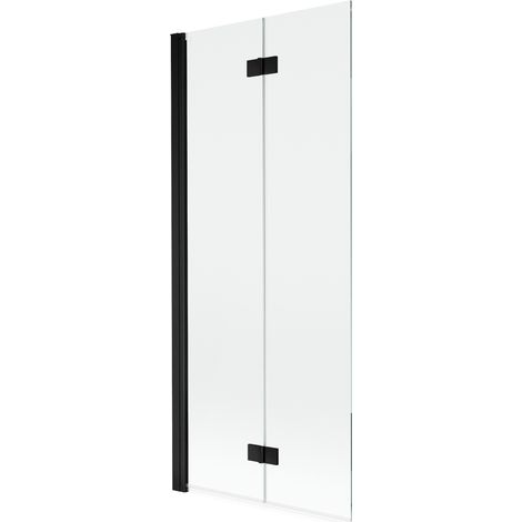 Mexen Mist paroi de douche 2 panneaux gauche 80 x 150 cm, transparent, noir - 8A9-080-002-70-00-L (1/5)