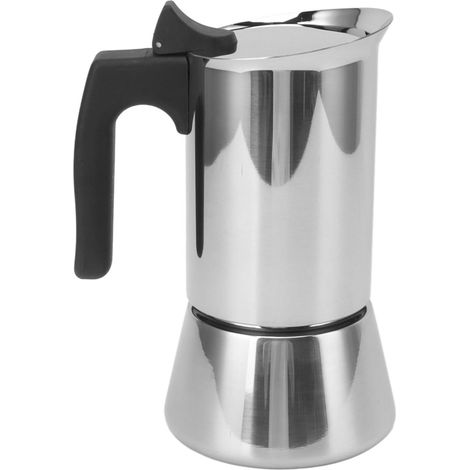 Italienische Kaffeemaschine (300 ml) aus lebensmittelechtem Edelstahl, isolierter Griff für Reisen und Outdoor-Aktivitäten, geeignet für den Herd (1/5)