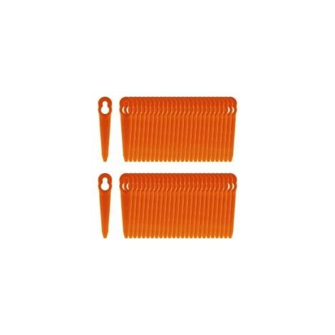 Lot de 100 Lames Compatible pour Coupe Bordure Stihl PolyCut 2-2 PolyCut 3-2, FSA 45 FSA 57 FSE 52, Lames en Plastique pour Coupe Bordure Stihl sans Fil