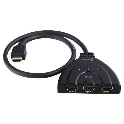 Interruttore HDMI - CONNECTLAND - DS-HDMI-3P-0301D - 3 Porte - Indicatore LED - Nero