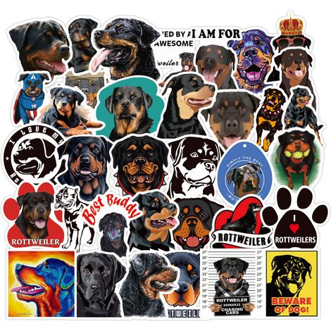 Autocollant Rottweiler chien américain drame 50 motifs pour valise bagage guitare voiture (1/4)