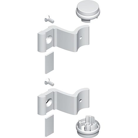 Kit supports droits + bouchons 7329 finition blanc - LA CROISÉE DS (1/2)