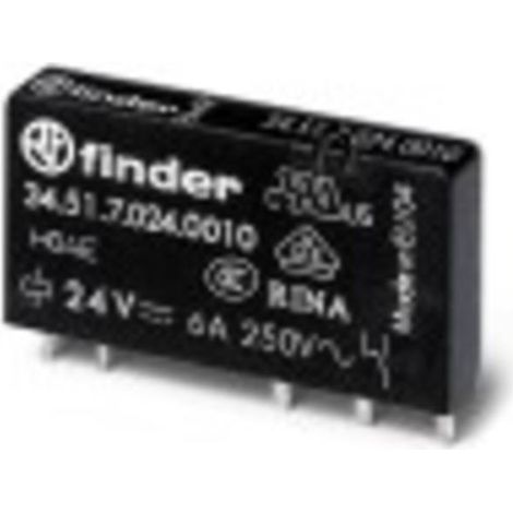Finder 34.51.7.005.4010 Relais pour circuits imprimés 5 V/DC 6 A 1 inverseur (RT) 1 pc(s) Y527373 (1/2)