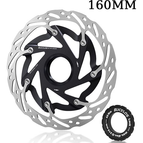 Disques de frein RT-RX 160 mm/140 mm à fixation centrale, compatibles avec les vélos de route et VTT SRAM. (1/2)