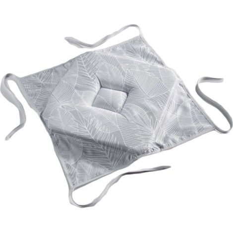 Galette de Chaise "Gatsby" 36x36cm Gris