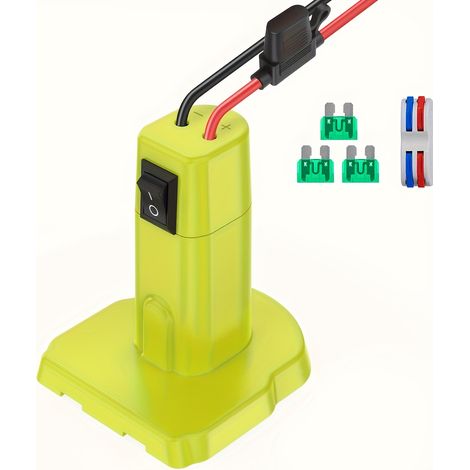 Adaptateur de batterie lithium-ion (pour batteries Ryobi 18V) – un kit de conversion de batterie avec interrupteur/fusible intégré. (1/5)