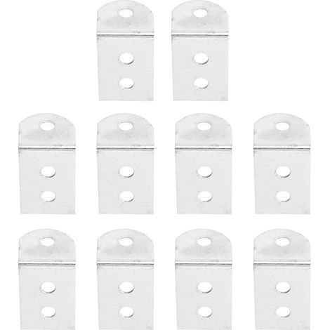 100 Équerres D'angle de L pour Cadres Photo – Support D'angle Métallique 3 Trous – Fixation Solide pour Renforcement de Coins – Petite Taille – Usage Maison et Meubles (1/5)