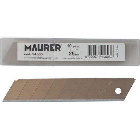 LAME SPEZZARE 25MM (CF.10PZ) PER CUTTER MAURER
