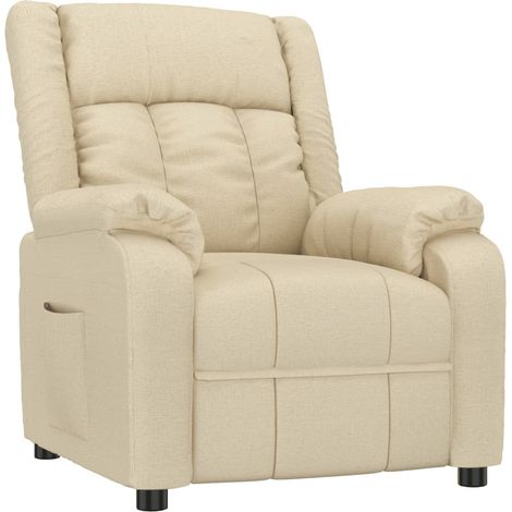 Relaxsessel Creme Stoff vidaXL (1/5)