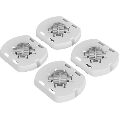 Rotho Fussadapter mit Rollen für Box Albris 45 L weiß 17 x 14 x 3 cm Fussadapter