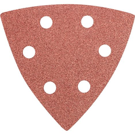 Papier abrasif Delta Velcro 93 x 93 mm K 100, 5 pièces, avec trous