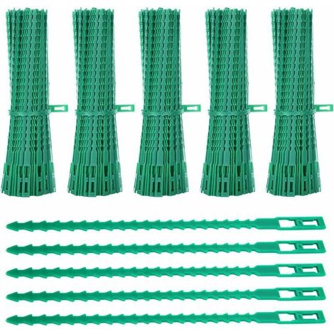 Lot de 500 attaches pour plantes, 17 cm, réglables, flexibles, en plastique, pour le soutien des plantes. (1/4)
