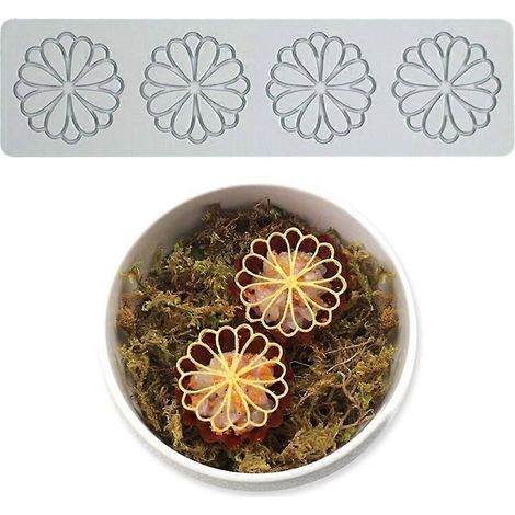 Moule en silicone creux pour fleurs, dentelles, pétales et fondant, idéal pour les bonbons au chocolat. (1/4)