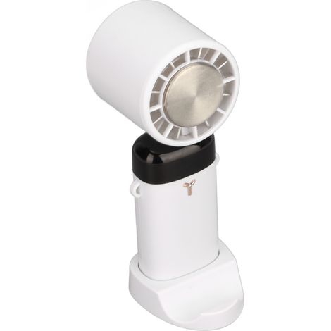 Ventilateur de poche silencieux repliable moteur sans balais écran numérique 3600 mAh 3 vitesses rafraîchissant pour extérieur et maison blanc (1/5)