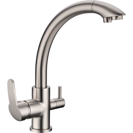 Robinet mitigeur 3 voies - Nickel brossé - Everglades - Gamme ''PARK'' (1/5)