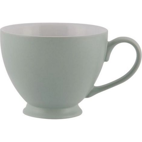 Set of 6 Teacups - Stoneware - L15 x W11 x H9 cm - Leaf Greeen
