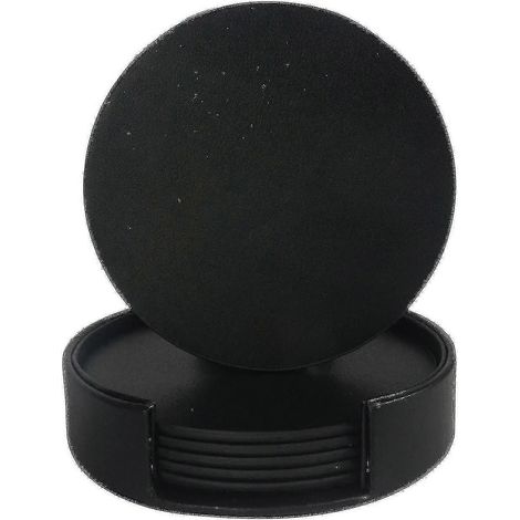 Set de table en cuir avec protection anti-éclaboussures, durable et antidérapant, compatible avec les tailles standard. (1/4)
