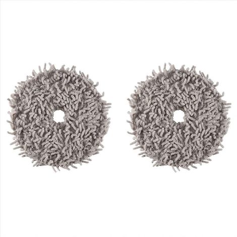 Chiffons de rechange x2 pour Robot Aspirateur Bot W10, serpillière microfibre lavable, accessoire de nettoyage pour sol, compatible avec balayeuse automatique (1/5)
