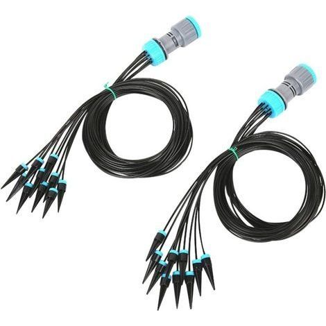 Composants d'irrigation 10 goutteur de tête Dispositif d'arrosage Automatique Dispositif d'infiltration Irrigation Goutte à Goutte(2Pcs) (1/5)