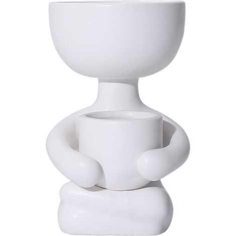 Pots en céramique pour plantes succulentes, petits pots créatifs en forme humaine pour cactus et cactus, mini-pots de fleurs (1/5)