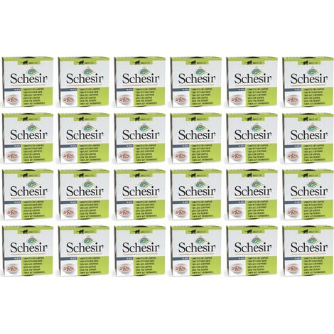 SCHESIR Alimento umido per gatti adulti al tonno oceanico con mahi-mahi, 24 confezioni da 85 g (1/2)