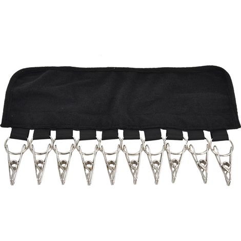 Étendoir à linge portable et pliable avec pinces à serviettes pour sécher le linge dans la salle de bain ou en voyage (1/5)