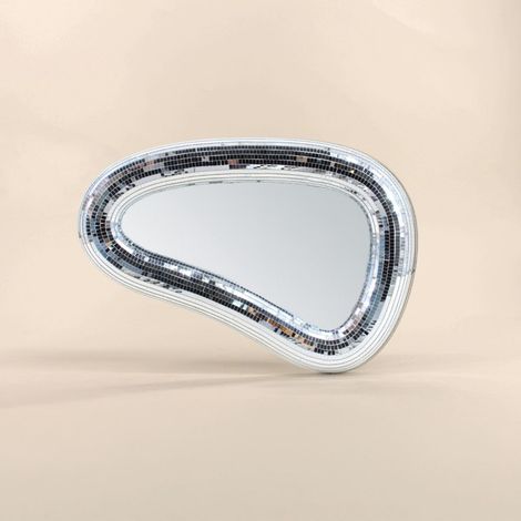 Miroir organique à facettes miroir 44x29cm (1/5)