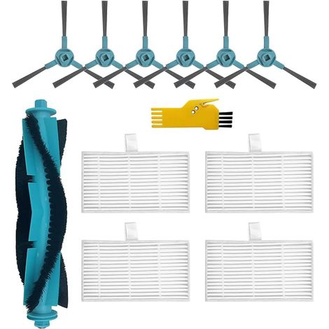 Kit d'accessoires de rechanges pour Conga 2499 Ultra Home Advanced Conga 2499 Ultra X-Treme Robot Aspirateur 11 Packs 1 Brosse Principale, 4 Filtres, 6 Brosses Latérales (1/5)