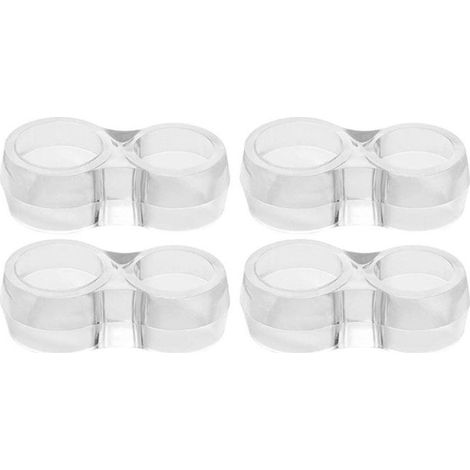 4 Pièces Petit Stop Porte pour Poignées PVC/Bloque Porte en Silicone/Poignée de Porte Non Toxique Transparent (1/4)